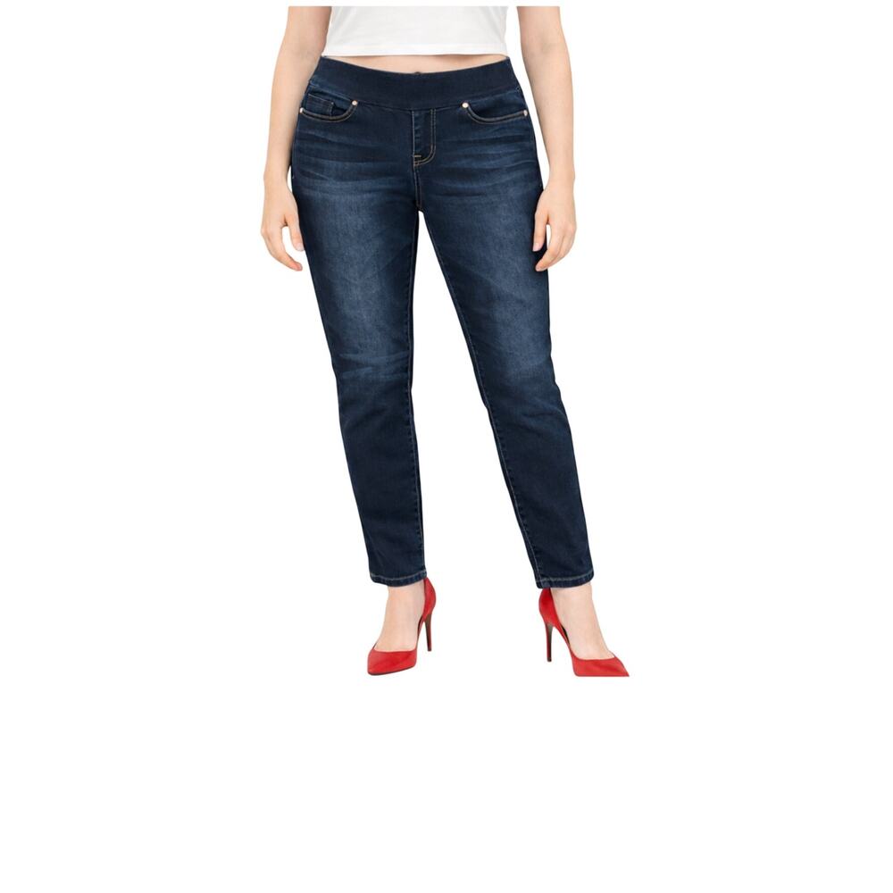 JAG Jeans Womens Size 6 Dark Wash Mid Rise Skinny Pull On Stretch Classic Comfy